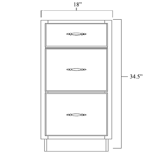Drawer Base Cabinet 18"